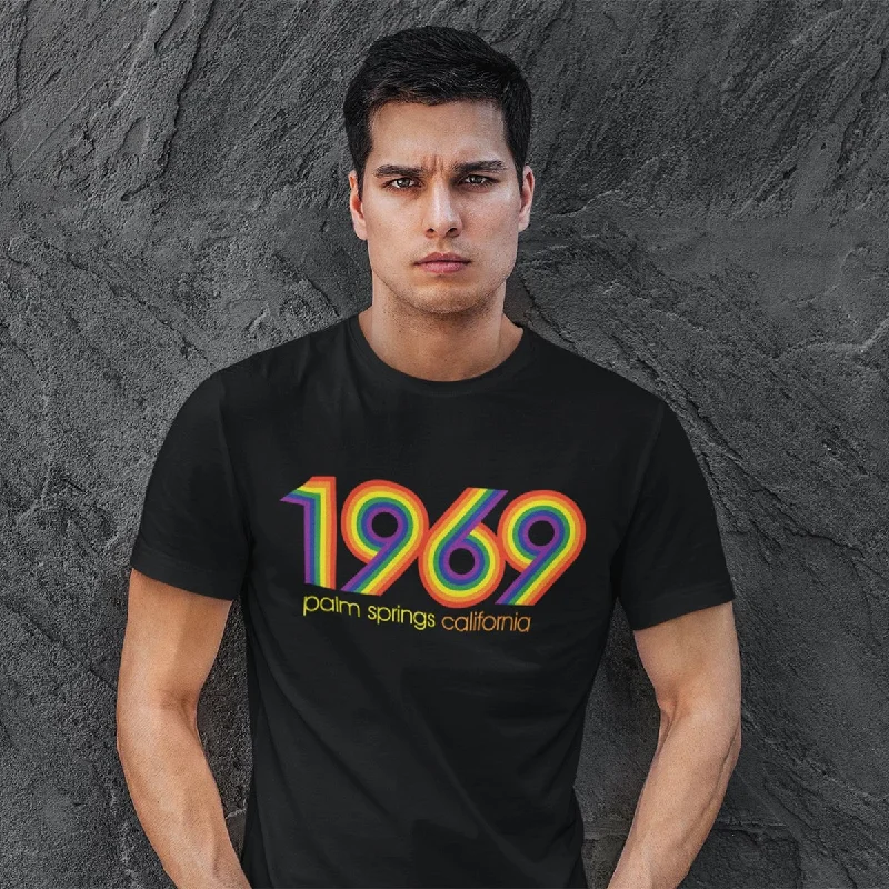 colorful t-shirts for men -Unisex T-shirt - 1969 - Black