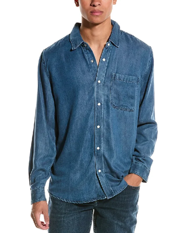 men's long-sleeve casual shirts -7 For All Mankind Denim Shirt