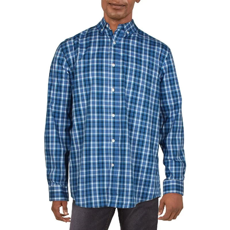 casual formal shirts for men -Andy Mens Plaid Classic Fit Button-Down Shirt