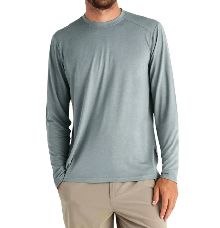 men's graphic t-shirts -Bamboo Lightweight Long Sleeve In Slate