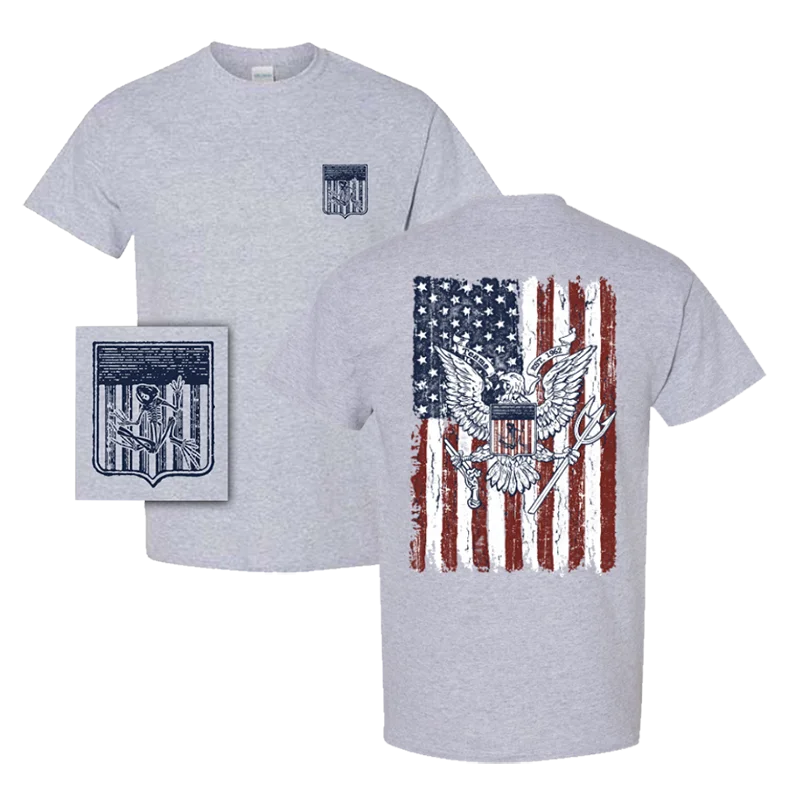 men's short-sleeve t-shirts -Bone Frog Presidential Flag T-shirt