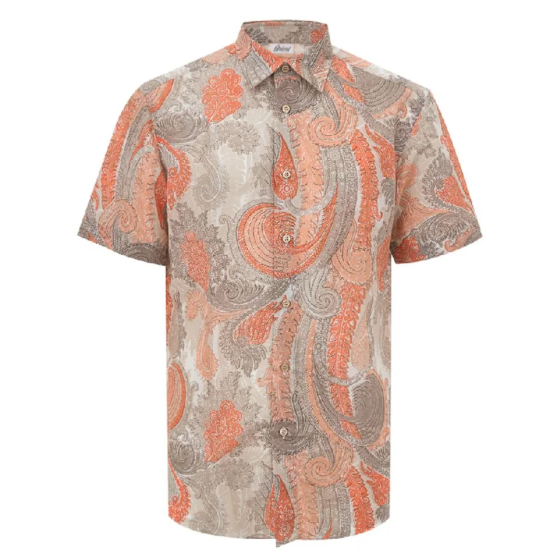 lightweight summer shirts for men -Brioni  Cotton Men's Shirt