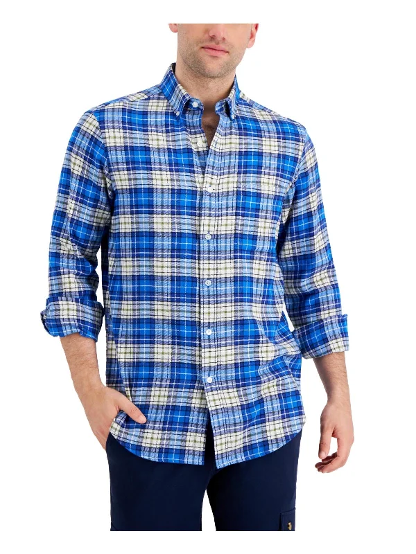 men's high-quality shirts -Buffalo Mens Flannel Cotton Button-Down Shirt