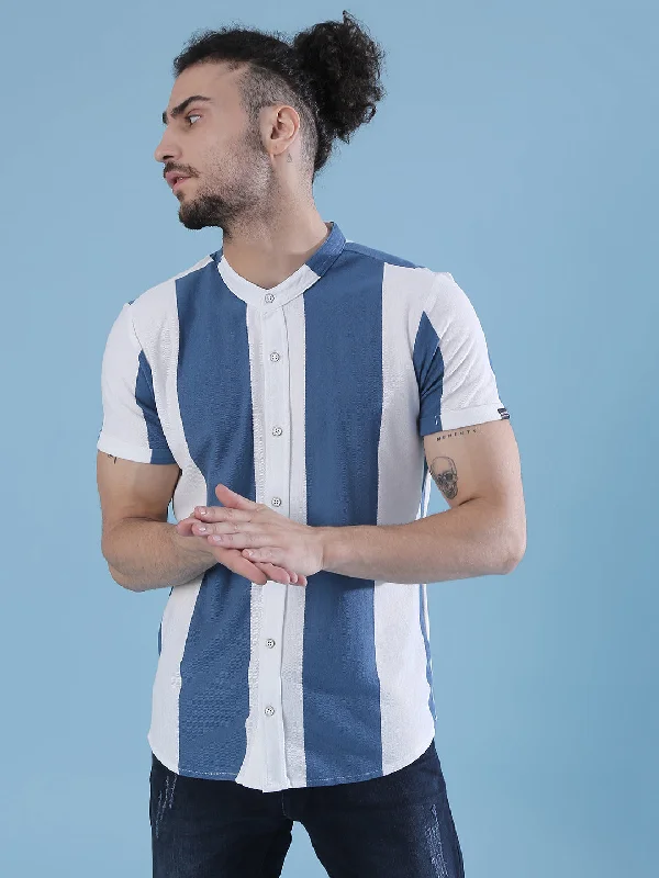 men's light-weight shirts -Campus Sutra Men Striped Casual Shirts