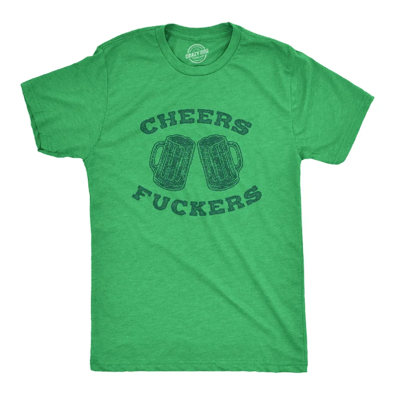 men's white t-shirts -Cheers Fuckers Men's T Shirt