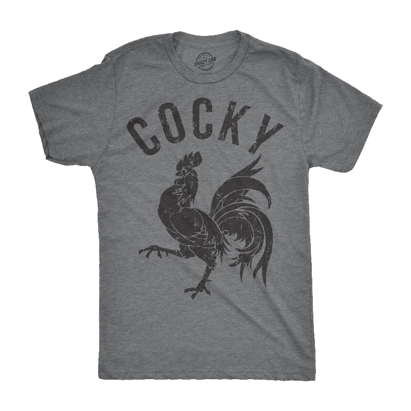 performance t-shirts for men -Cocky Men's T Shirt