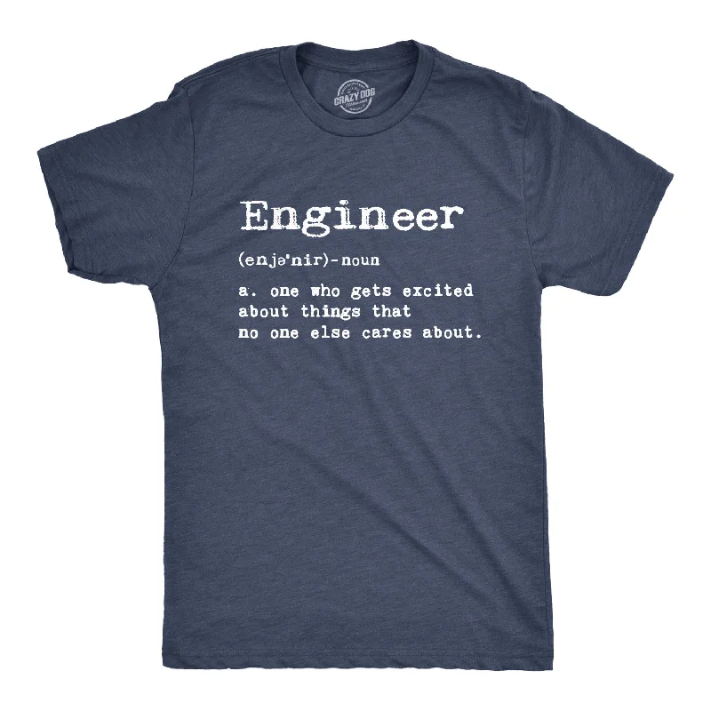 men's crew neck printed t-shirts -Engineer Definition Men's T Shirt