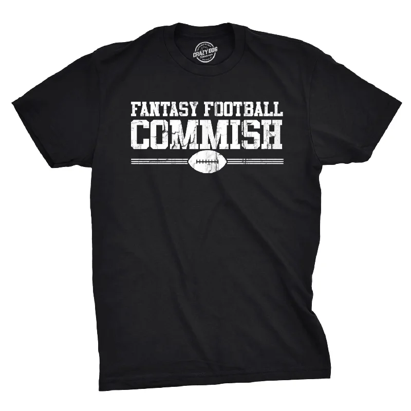 men's round neck t-shirts -Fantasy Football Commish Men's T Shirt