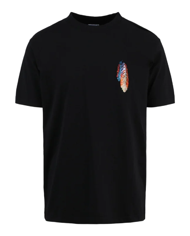 men's black t-shirts -Feathers Crewneck T-Shirt