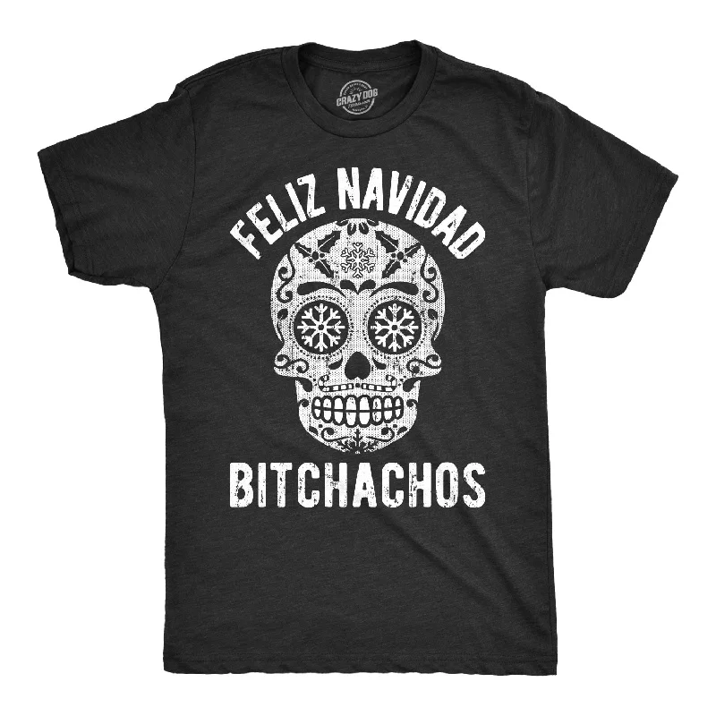 men's black graphic t-shirts -Feliz Navidad Bitchachos Men's T Shirt