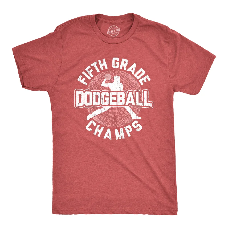 men's zip-up t-shirts -Fifth Grade Dodgeball Champs Men's T Shirt