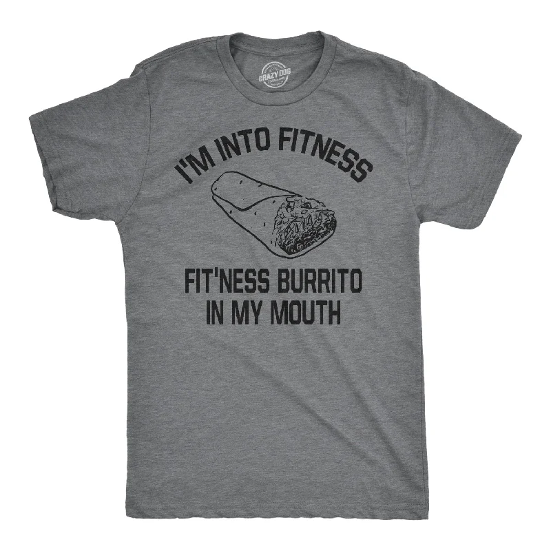 vintage graphic tees for men -Fitness Burrito Men's T Shirt