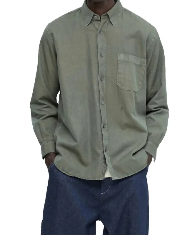 men's work shirts -Formal Shirt In Dried Basil