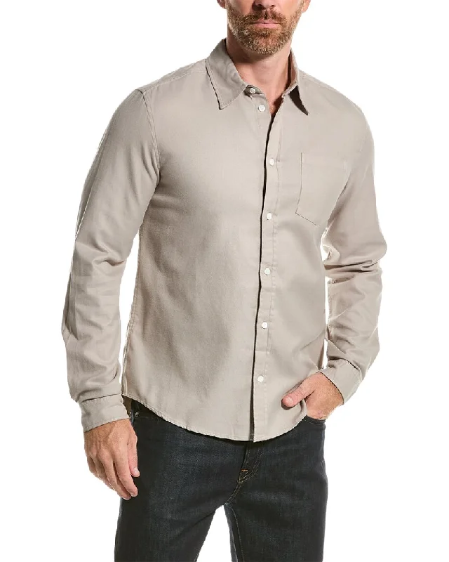 men's dress shirts with patterns -FRAME Denim One-Pocket Brushed Flannel Shirt