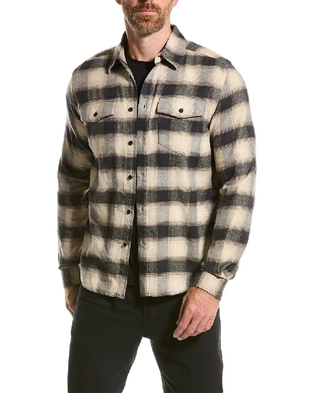 men's dress shirts -FRAME Denim Plaid Flannel Shirt