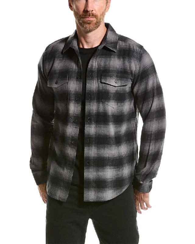 casual shirts for men -FRAME Denim Plaid Flannel Shirt