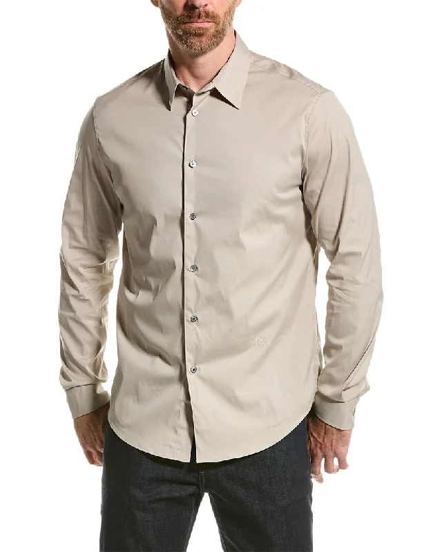 men's button-down shirts -FRAME Denim Stretch Poplin Shirt