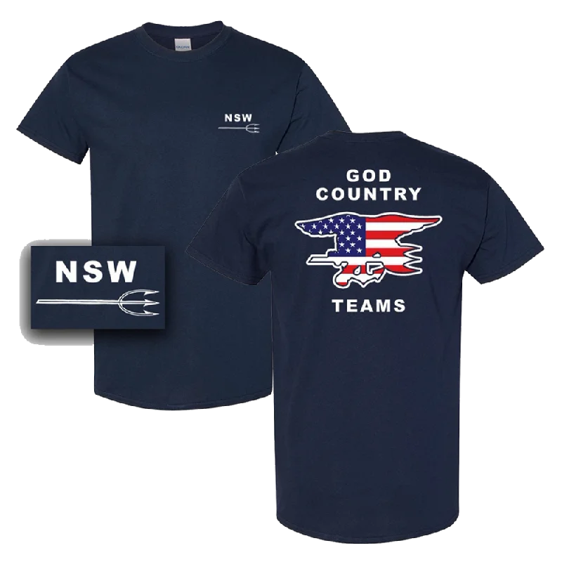 men's black t-shirts -GOD COUNTRY TEAMS T-shirt