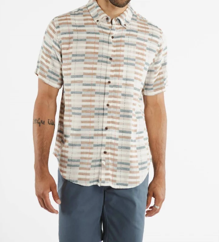 men's printed button-up shirts -Grant Slim Shirt In Manzanita