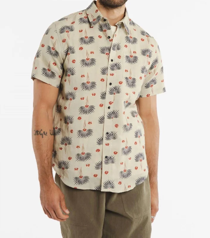 men's plaid button-up shirts -Harbor Slim Shirt In Aloha Floral