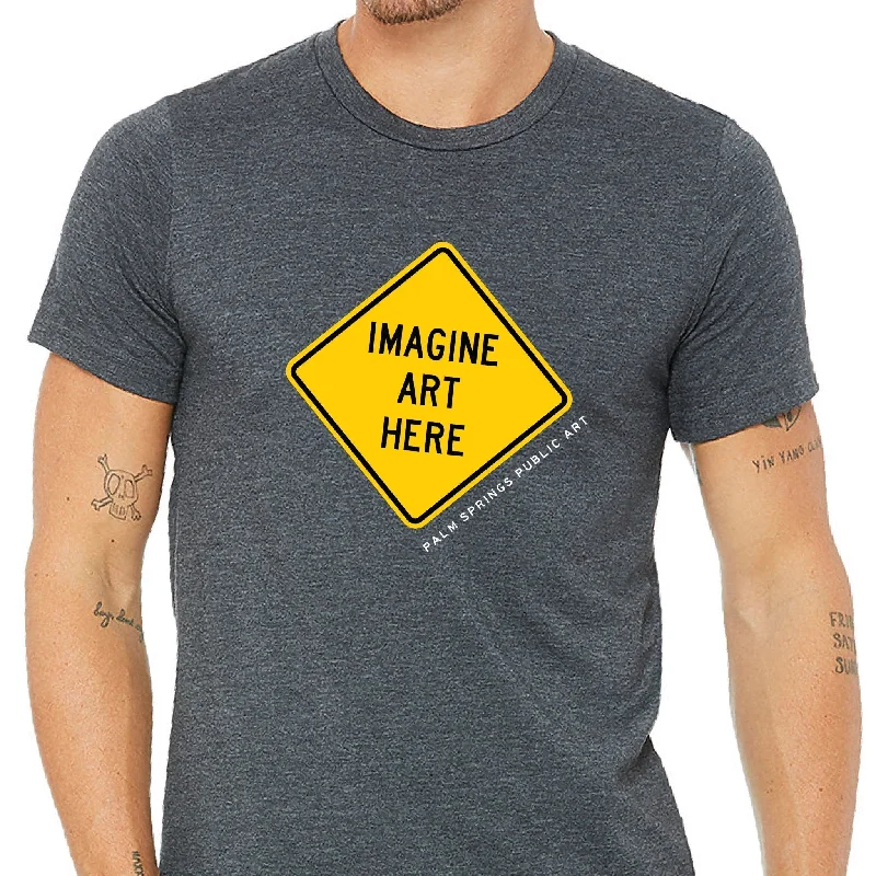 men's printed logo t-shirts -Imagine Art Here Unisex T-shirt