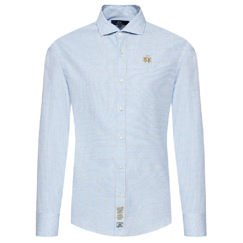 men's white dress shirts -La Martina  Cotton Men's Shirt