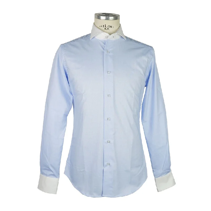 stylish dress shirts for men -Made in Italy Milano Contrast Collar Gentleman's Men's Shirt