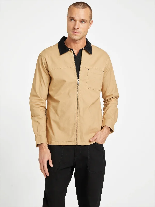 men's modern fit button-up shirts -Marrow Zip-Up Shirt