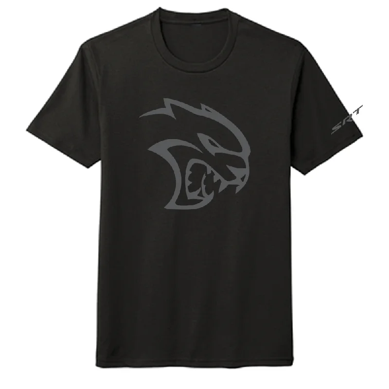 men's cotton t-shirts for sports -Mens Blackout Dodge SRT Hellcat T-shirt