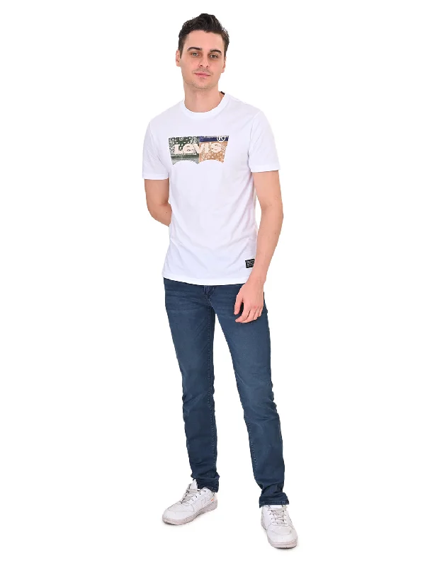 men's vintage t-shirts -Men's Brand Logo Slim Fit T-shirt