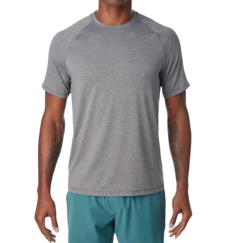 trendy printed t-shirts for men -Men's Breezeknit Performance Tee In Grey