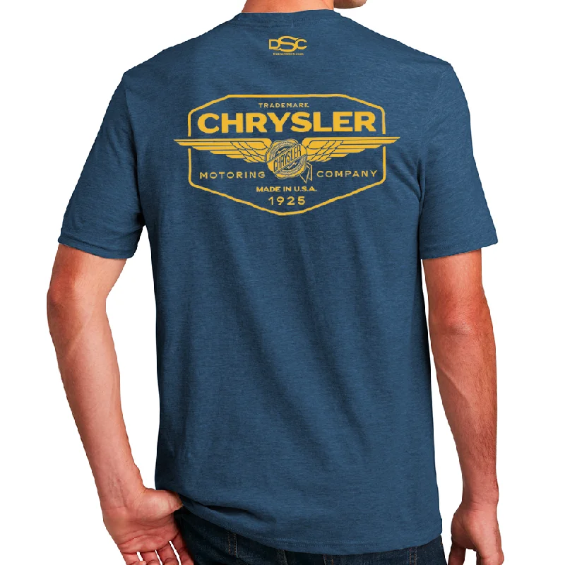 comfortable graphic tees for men -Mens Chrysler 1925 T-shirt (Royal Fleck)