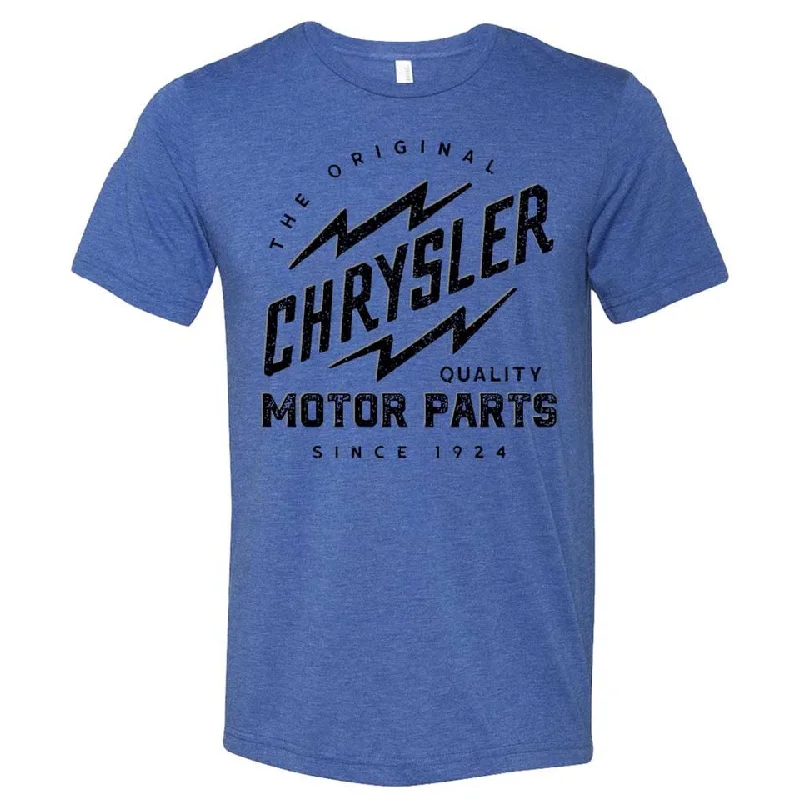 stylish t-shirts for men -Mens Chrysler Bolt T-shirt (Heather Royal Blue)