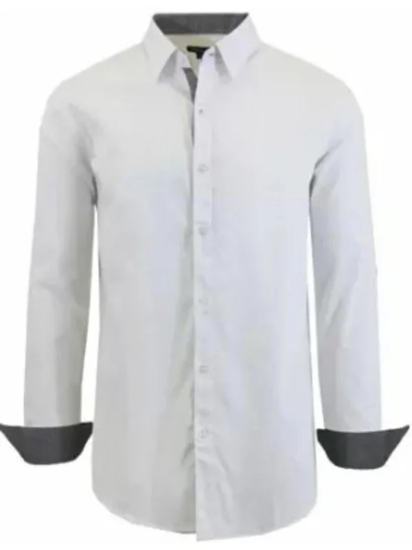 soft-touch shirts for men -Mens Collared Office Button-Down Shirt