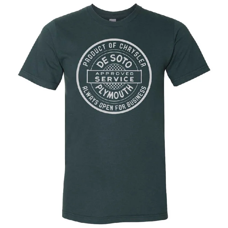 men's vintage t-shirts -Mens De Soto Plymouth T-shirt (Forest Green)