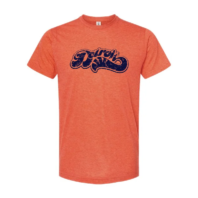 breathable t-shirts for men -Mens Detroit Sweep T-shirt (Heather Orange)