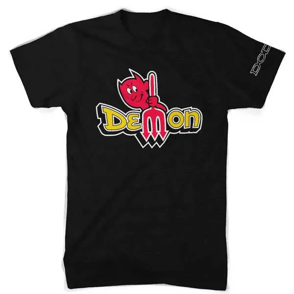 men's white t-shirts -Mens Dodge Demon Vintage T-shirt (Black)