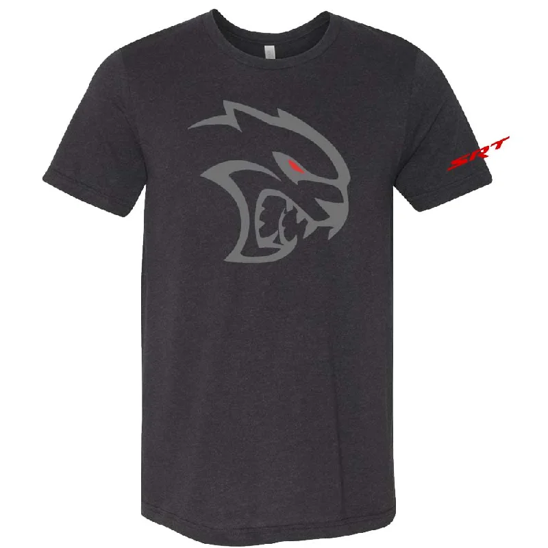 men's athletic fit t-shirts -Mens Dodge SRT Hellcat REDEYE T-shirt - Heather Black Triblend