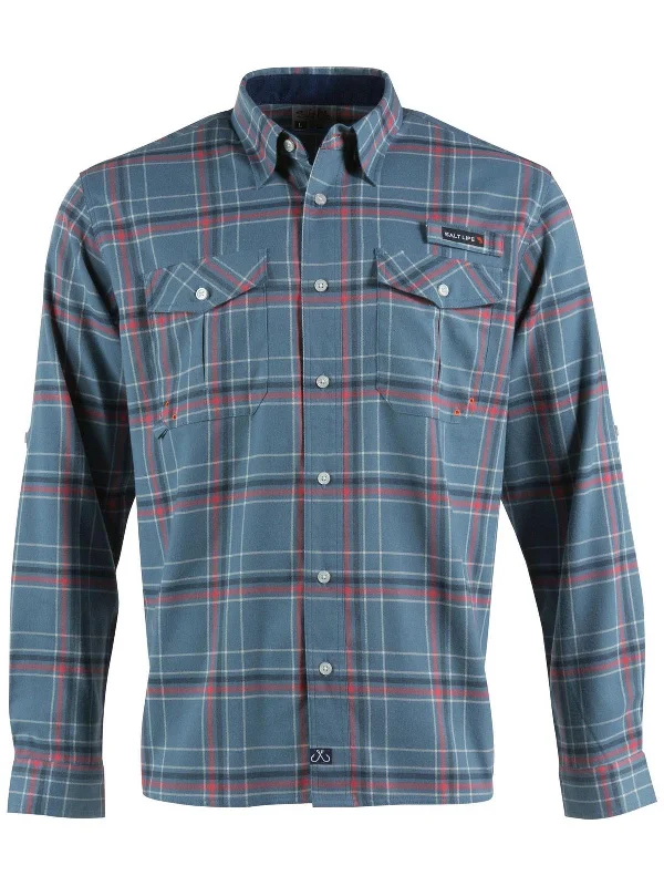 men's rugged shirts for outdoor activities -Mens Flannel Plaid Button-Down Shirt