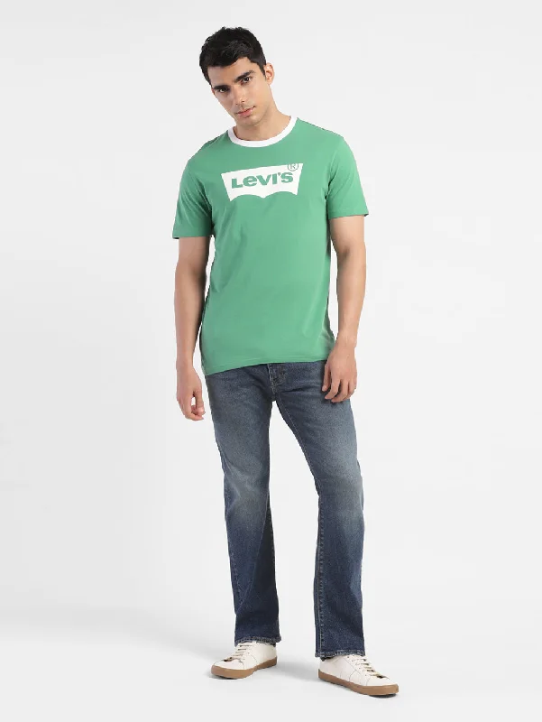 men's lightweight t-shirts -Men's Green Brand Logo T-Shirt