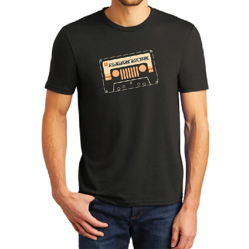 cool t-shirts for men -Mens Jeep® Adventure Mixtape T-Shirt - Black