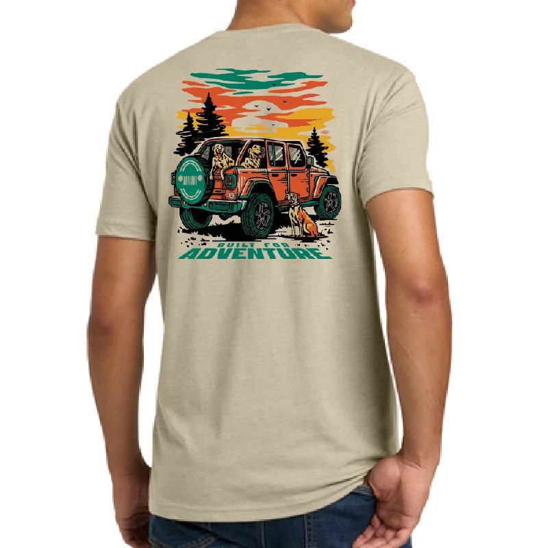 men's zip-up t-shirts -Mens Jeep® Dogs Built For Adventure T-Shirt