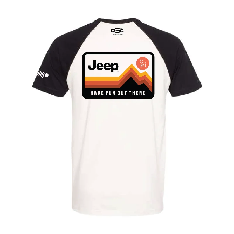 summer-ready t-shirts for men -Mens Jeep® Have Fun Out There T-Shirt - Black / Natural