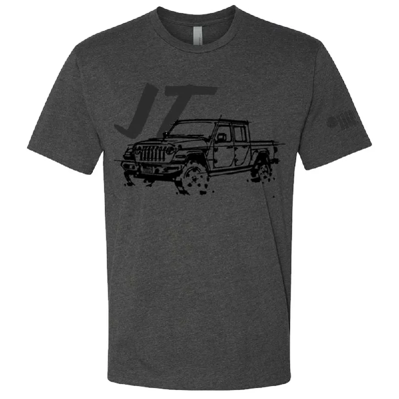 men's sports t-shirts -Mens Jeep® JT Gladiator - LDD Series - Triblend Charcoal T-Shirt