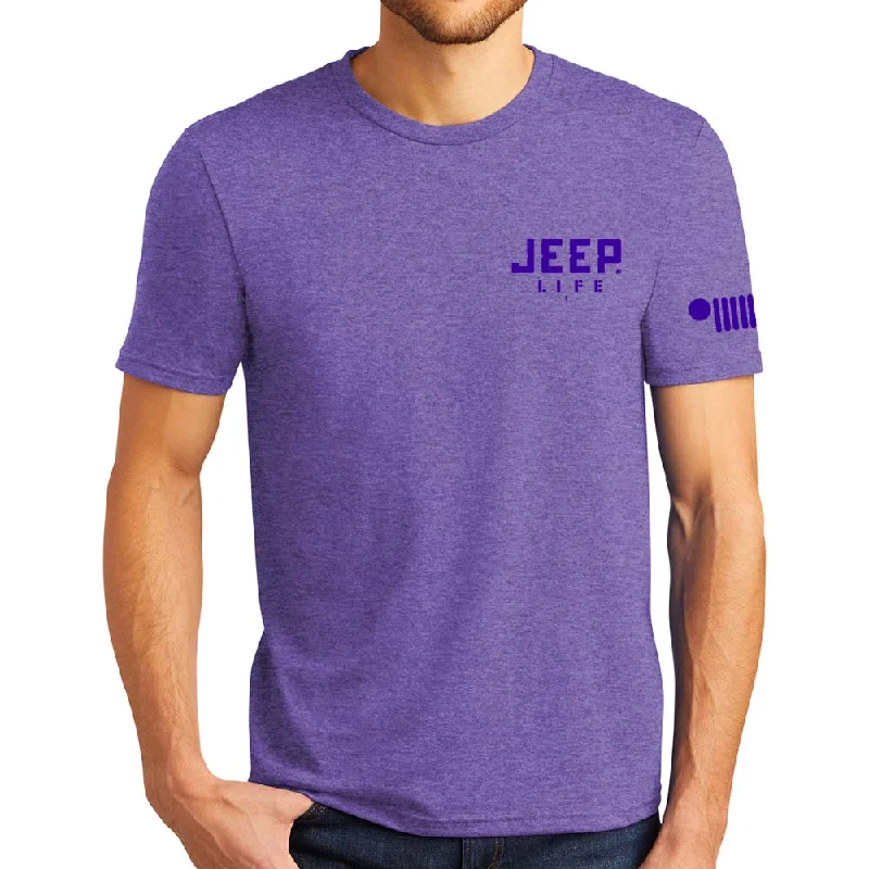 performance t-shirts for men -Mens Jeep® Life Purple Tone Triblend T-Shirt