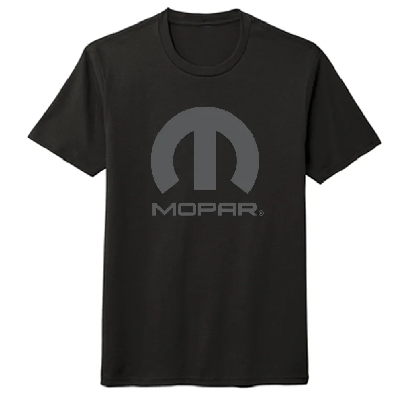 men's basic round neck t-shirts -Mens Mopar Blackout T-shirt (Black)