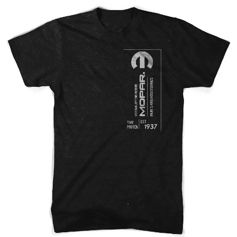 men's streetwear t-shirts -Mens Mopar Label T-shirt (Black)