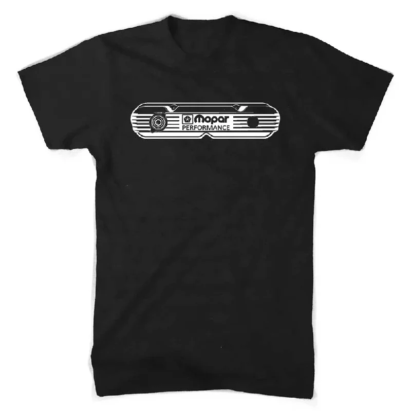 graphic design t-shirts for men -Mens Mopar Performance Valve Cover T-shirt (Black)