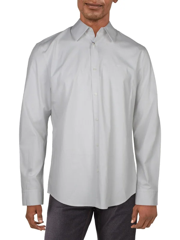 men's pocket shirts -Mens Pinstripe Cotton Button-Down Shirt