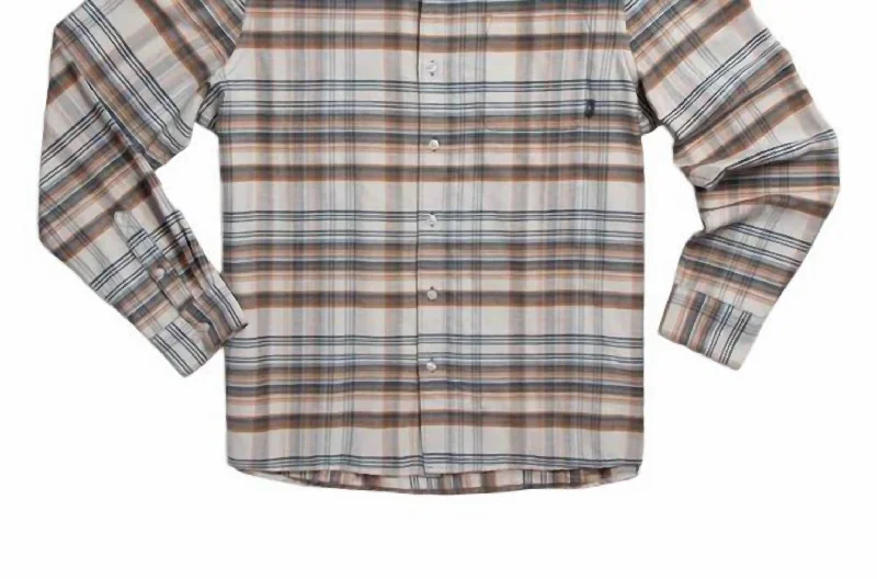 men's long-sleeve dress shirts -Men's Rad Plaid Long Sleeve Shirt In Leaf Plaid